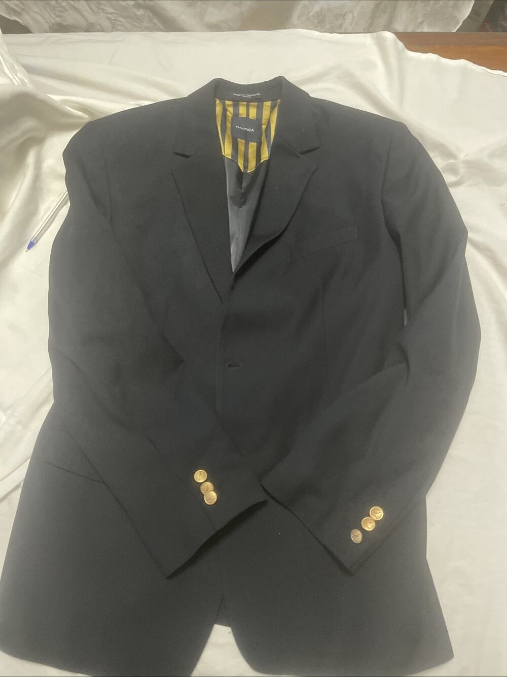 Nautica Boys Youth Black School Blazer Sport Coat Jacket Size 20 Husky